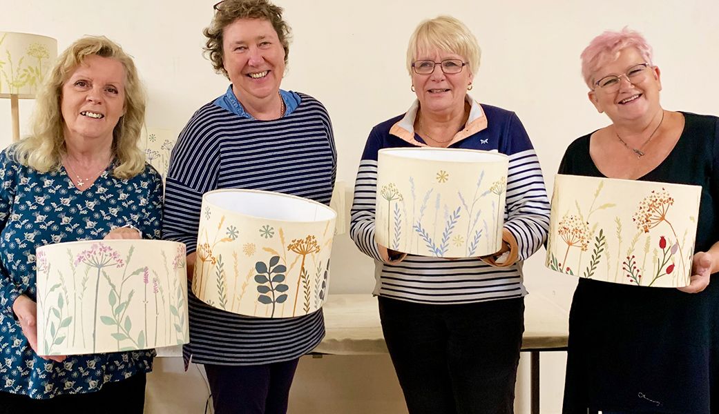 Beautiful lampshades made by complete beginners