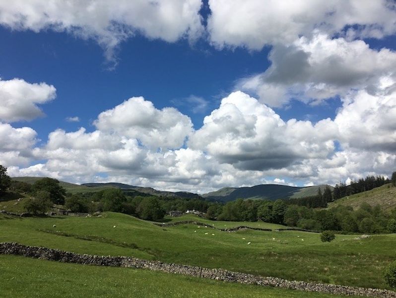Stunning views from our traditional Lakeland farm, near Staveley