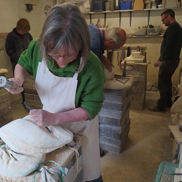 Hard at work on a 3 day course at The Stone Carving Studio
