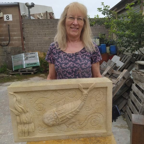 Finished relief carving
