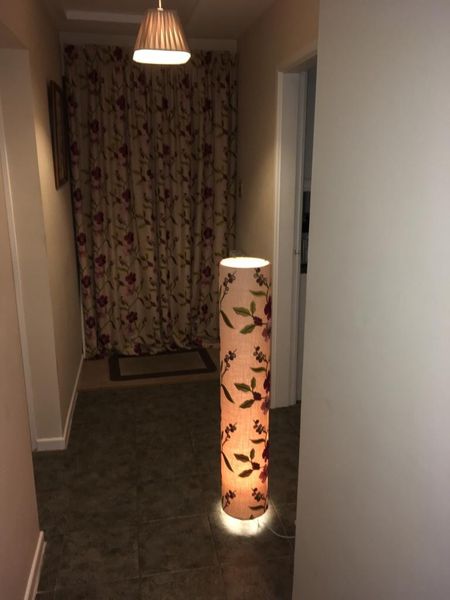 Client image of floor lamp in her hall