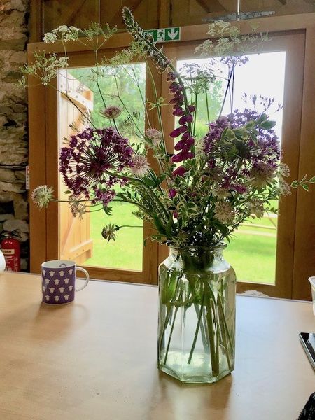 Flowers from the garden and hedgerow at Cowshed Creative