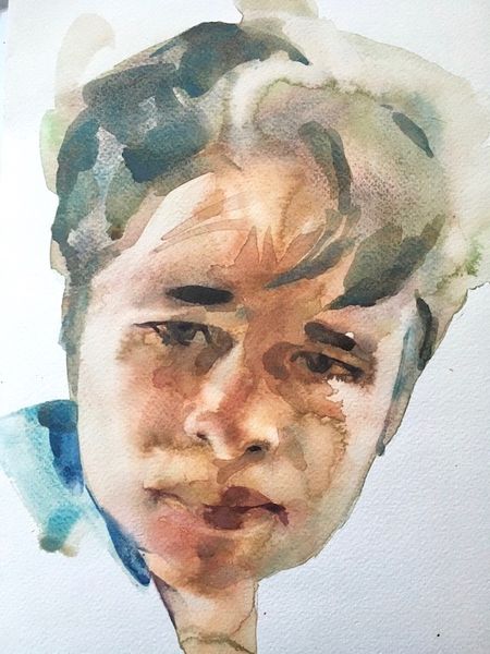 Water colour portrait by Catherine Macdiarmid