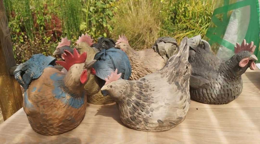 A little group of finished chickens