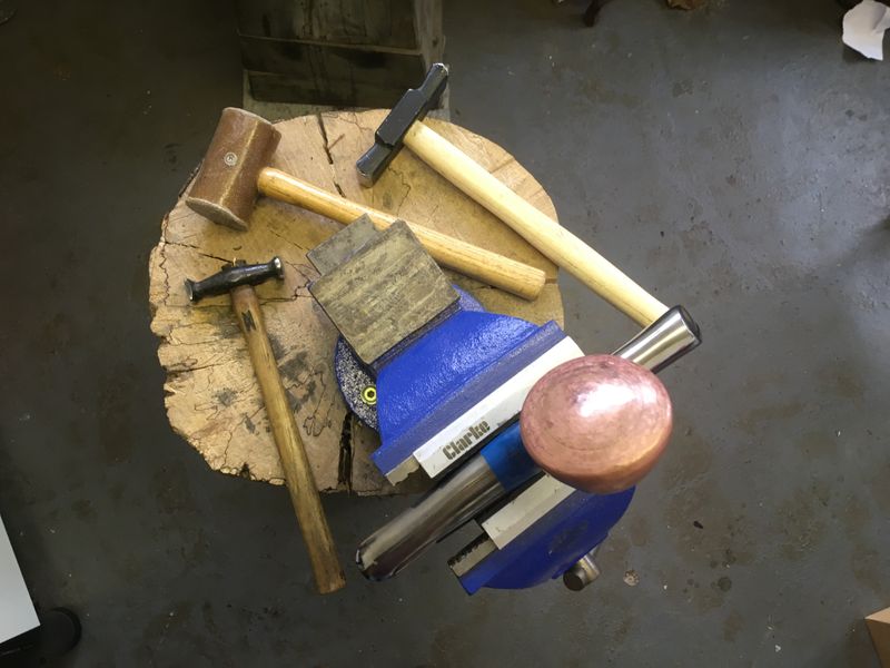 Raising and planishing a bowl