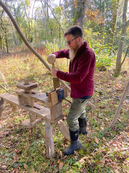 Carving with the "in cannel" gouge and mallet