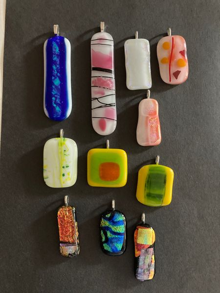A delicious selection of pendants made by one of our students 