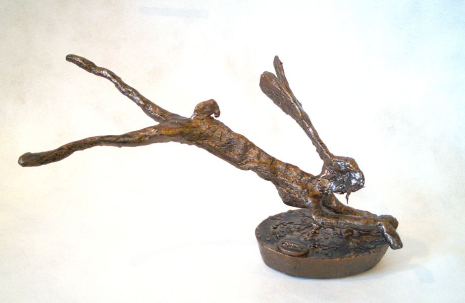 Hare leaping