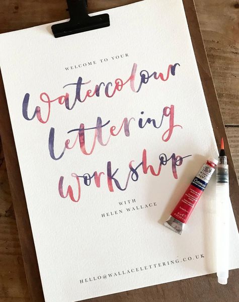 Watercolour Brush Lettering Workshop