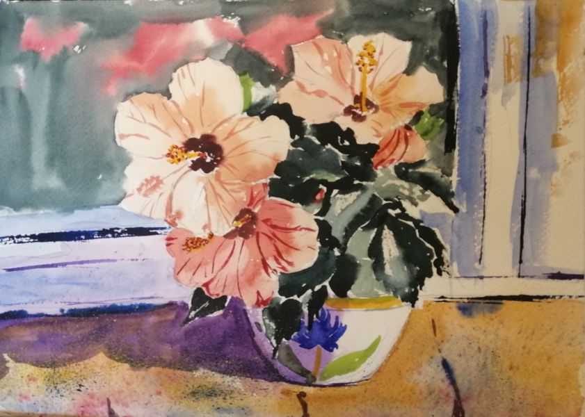 Hibiscus ORIGINAL watercolour