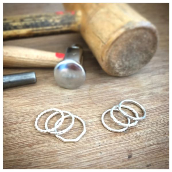 Making your sterling silver stacking rings