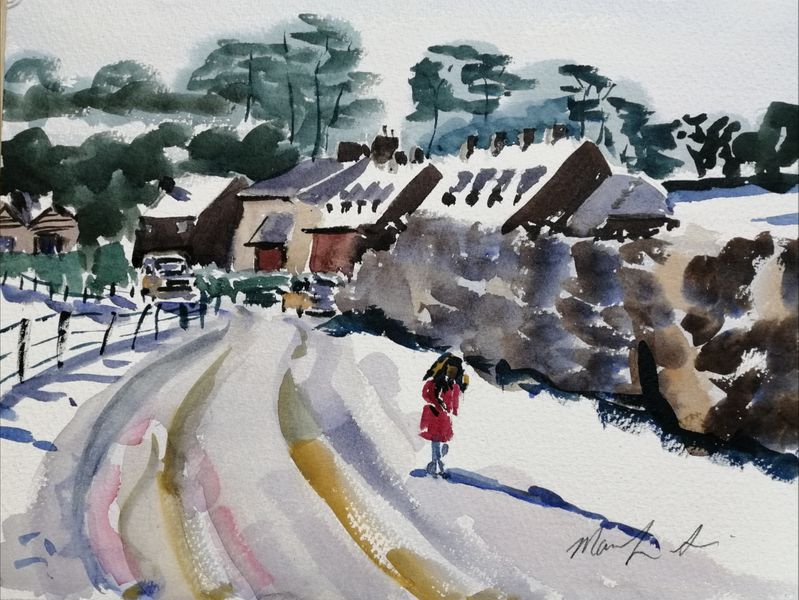 Painting in watercolour