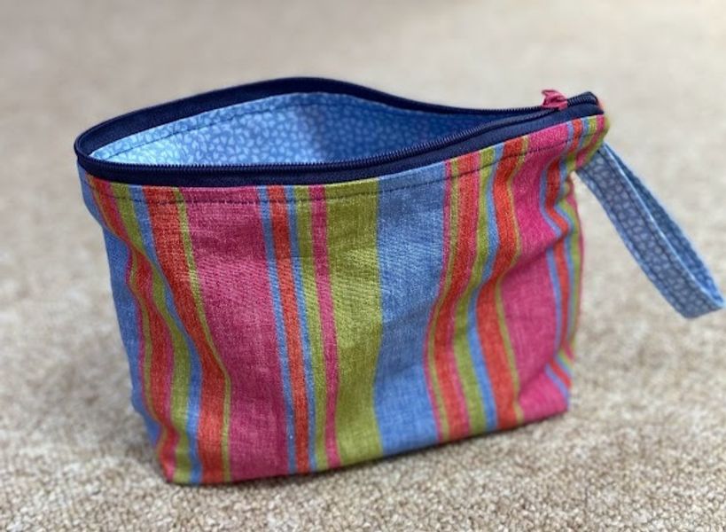 Stripy Zip Bag