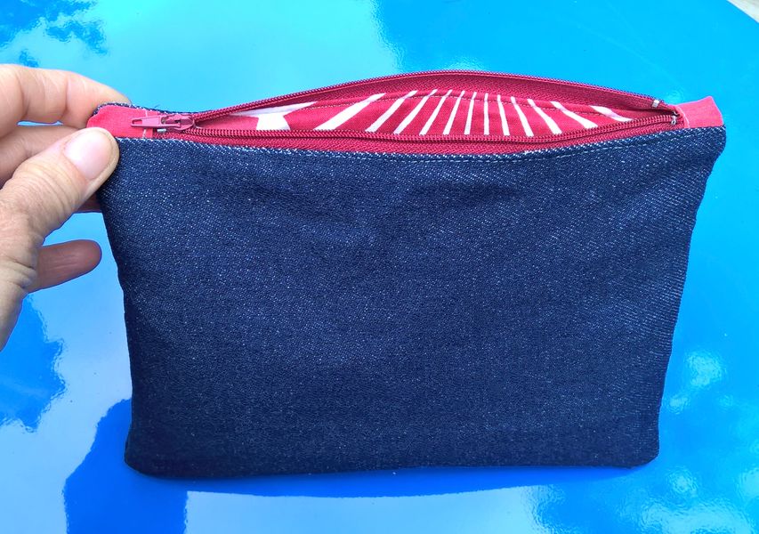 Blue & Pink Zip Bag
