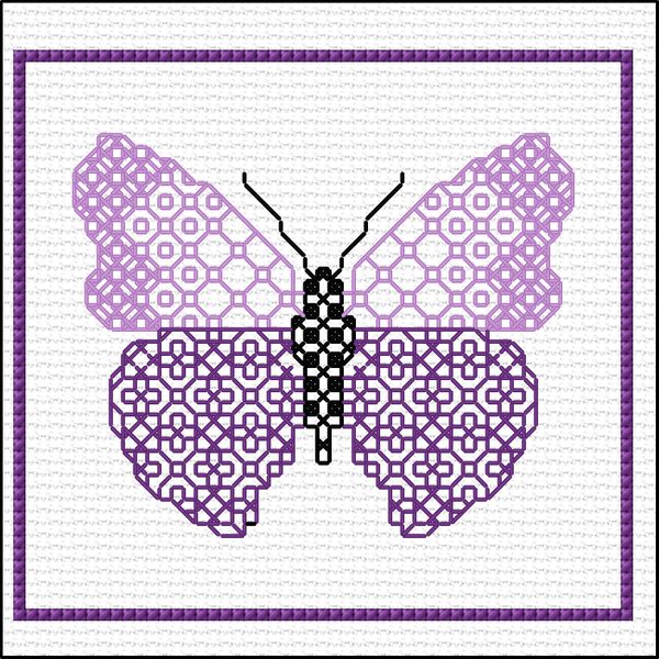 DoodleCraft Purple Butterfly Coaster