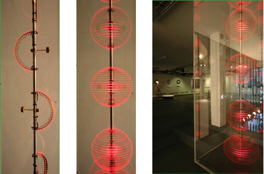 Let's Bounce, spinning LED kinetic sculpture