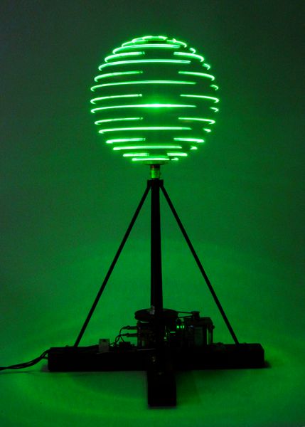 A light sculpture of mine called Green Ray