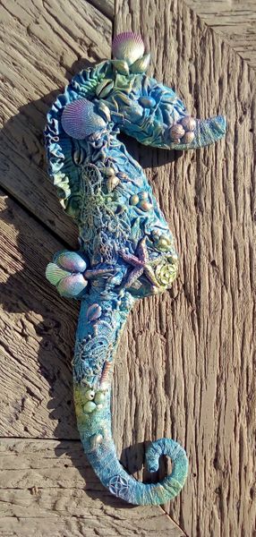 Fabric Sculpted Seahorse