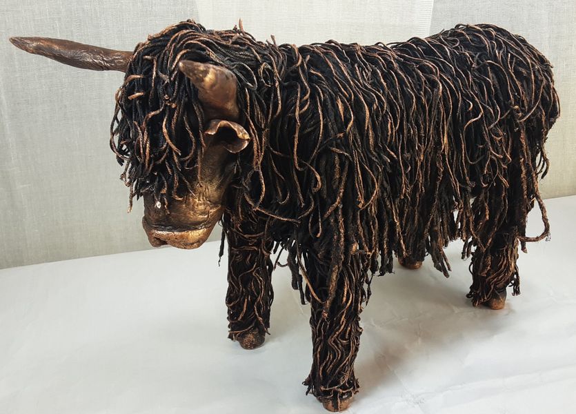 Fabric Sculpted Highland Cow