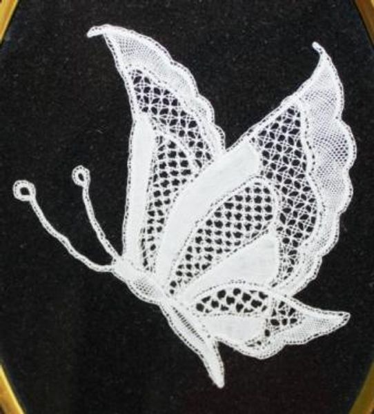 Honiton Lace - Raised & Rolled Butterfly