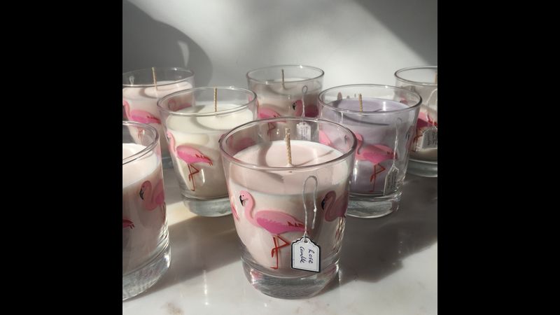 Flamingo Candle making
