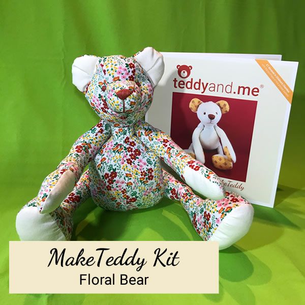 MakeTeddy Sewing Kit - Floral Bear