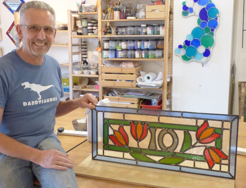 Andrew made this transom window for his home (with an extra day) on this course