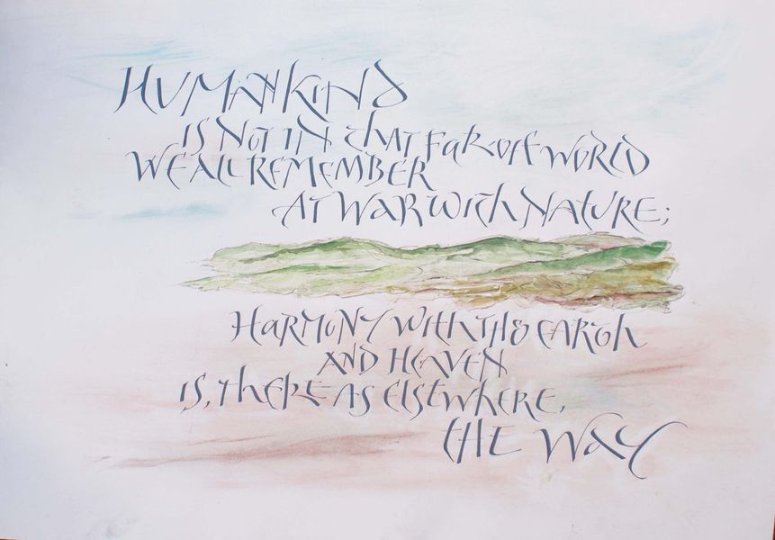Experimental versals, modelling paste, gouache, various calligraphy techniques taught near Ely Cambs