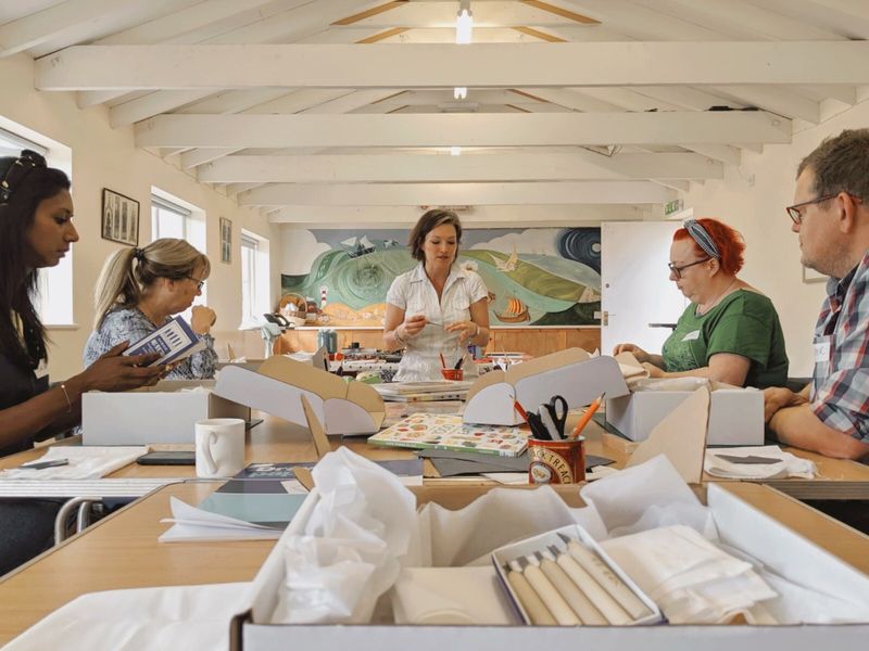 Lino printing with Lovely Lydia