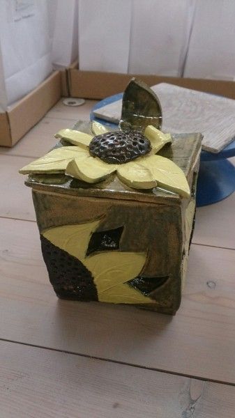 Sunflower box made by a student