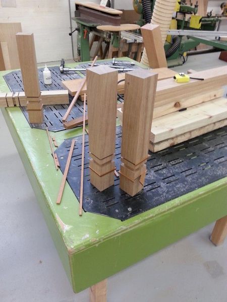 Work in progress on the Furniture Making Workshop course