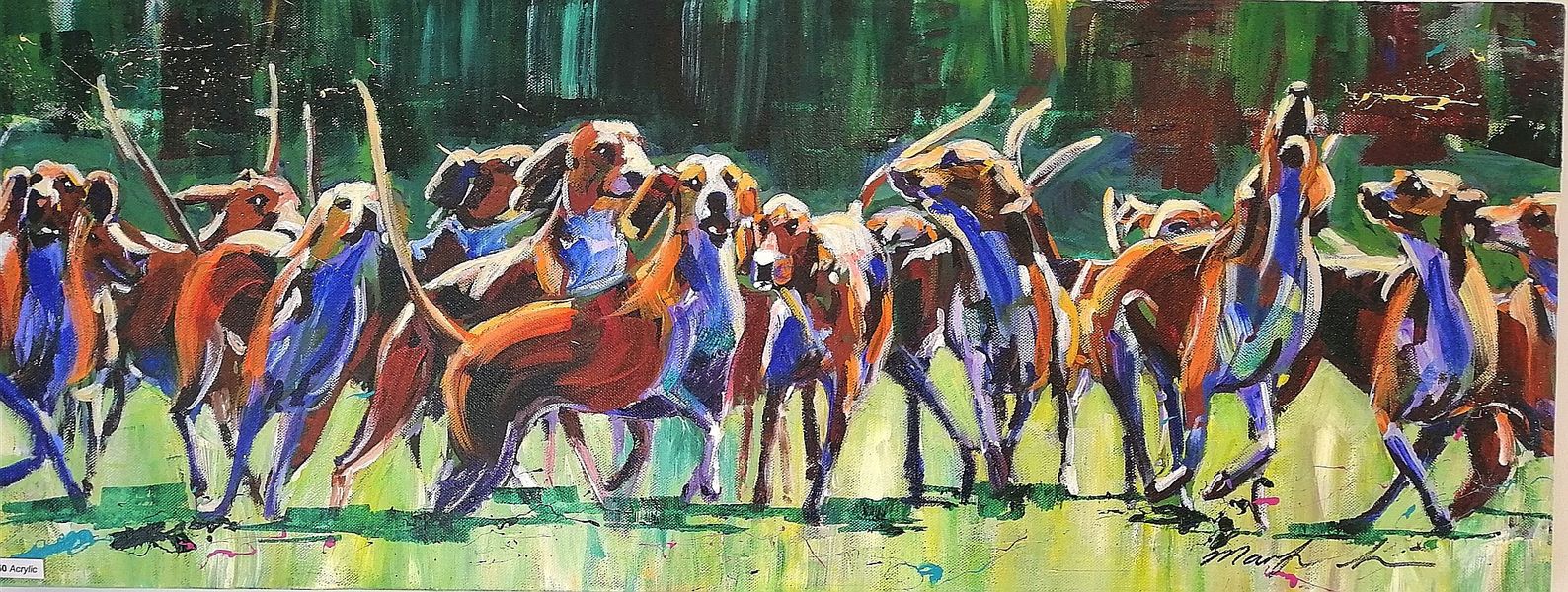 Hounds in acrylic