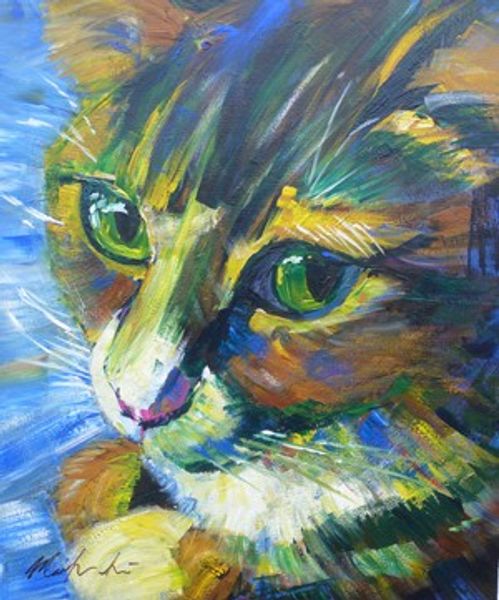 cat in acrylic