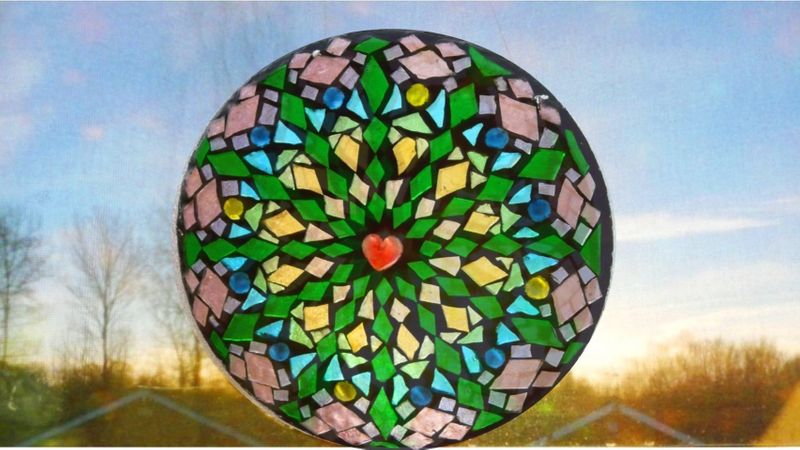 Stained Glass Mosaic Mandala Class, Preston, Clitheroe, Leyland, Lancashire