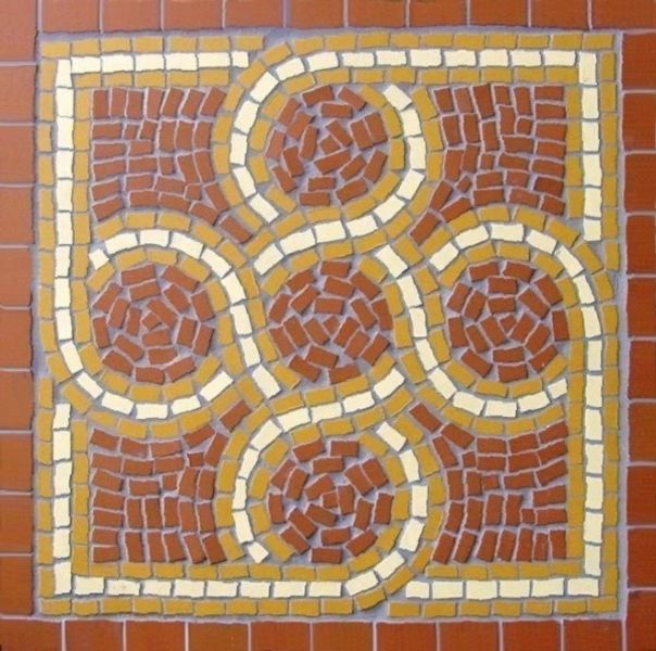 Create a roman style mosaic in my Yorkshire mosaic workshops