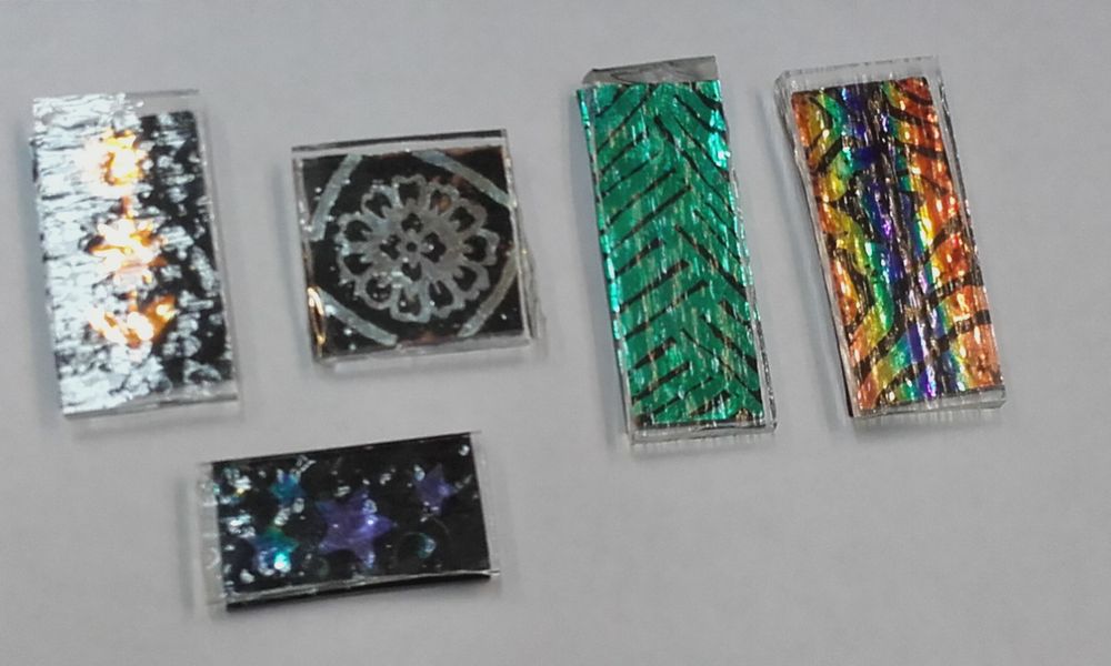 Dichroic glass pendants