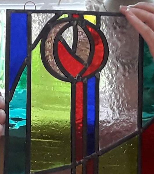 Stained Glass Panel making 2 day course Quirky Workshop with Sarah Walkey at Greystoke, nr UIlswater
