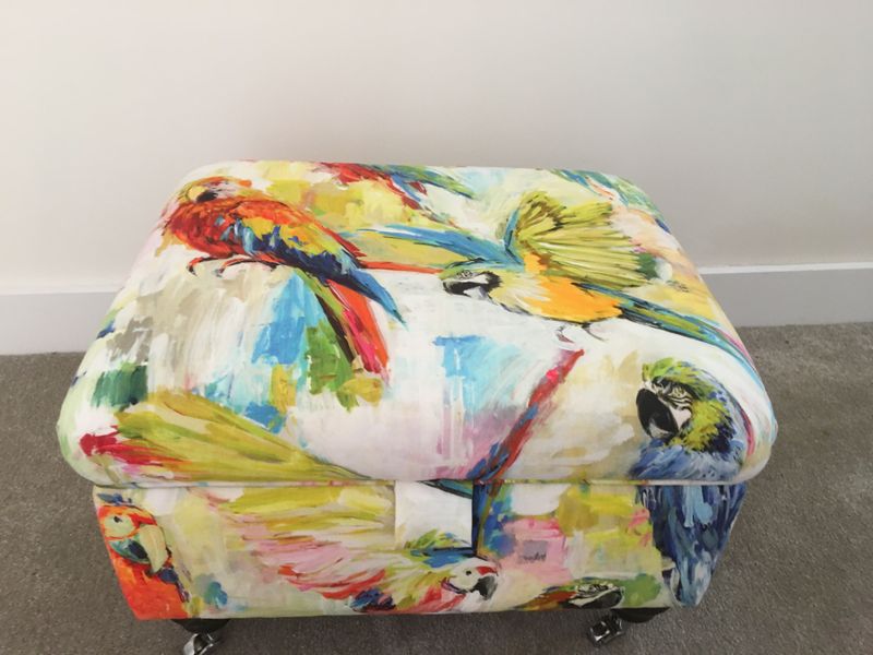 Fab ottoman....note the pattern matching!