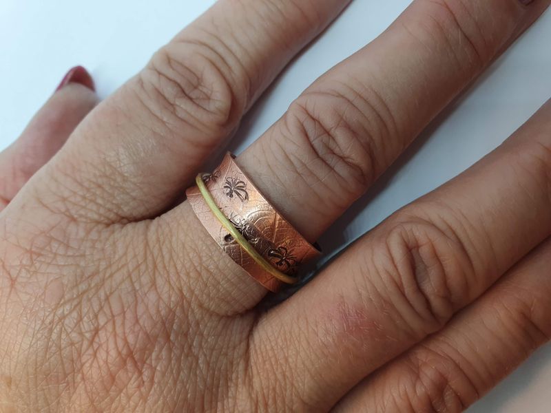 Copper practice ring, before making up the final design in silver