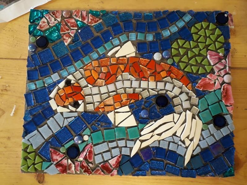 Mosaic Workshop: Andamento (Flow of tiles) background