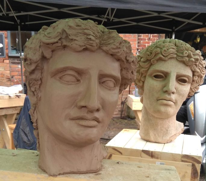 Modelling Apollo portrait bust