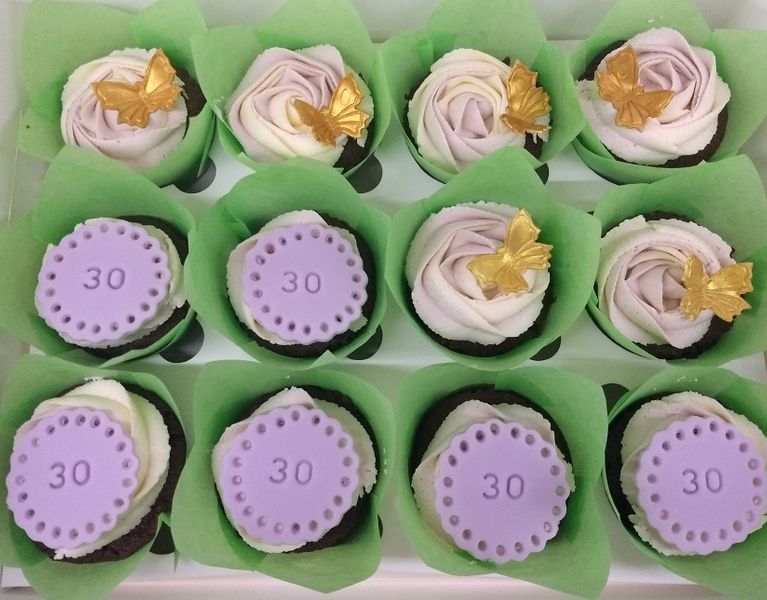 30th birthday cupcakes