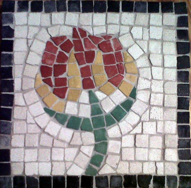 Flower mosaic, based on one of the mosaics from North Africa.