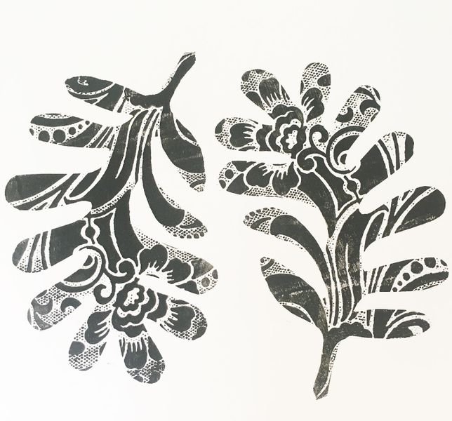 Leaves monoprint