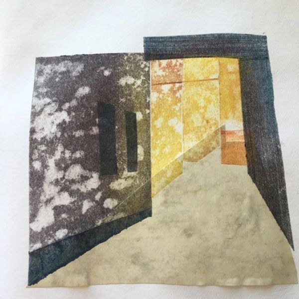 Layered collagraph print