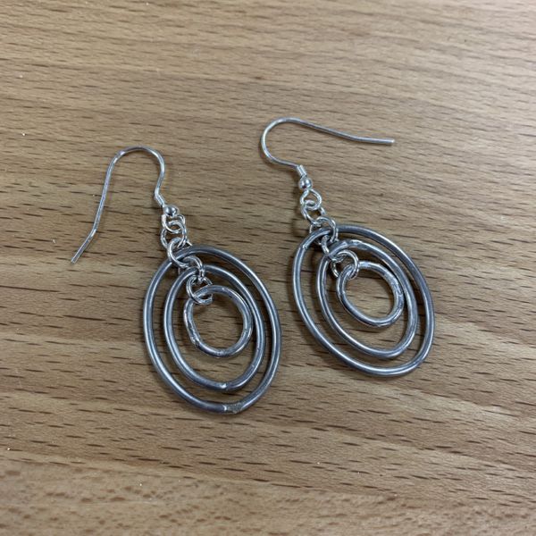 Student work from our Silver Earring Making class