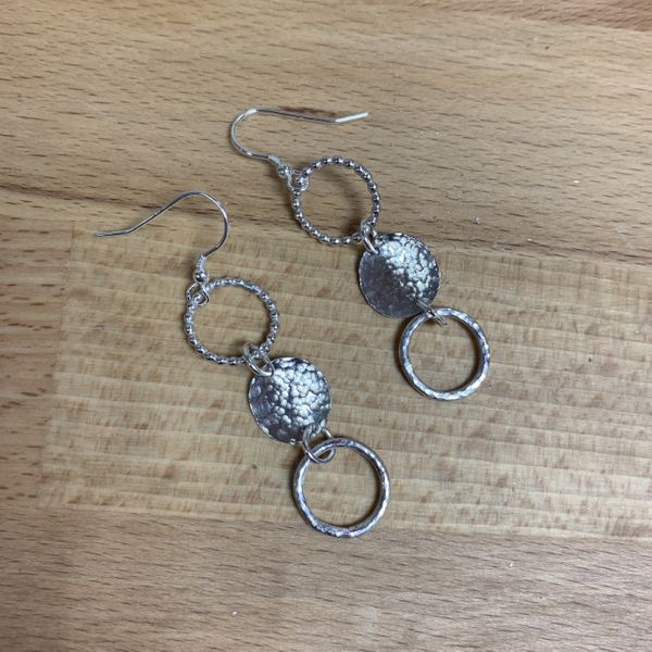 Student work from our Silver Earring Making class