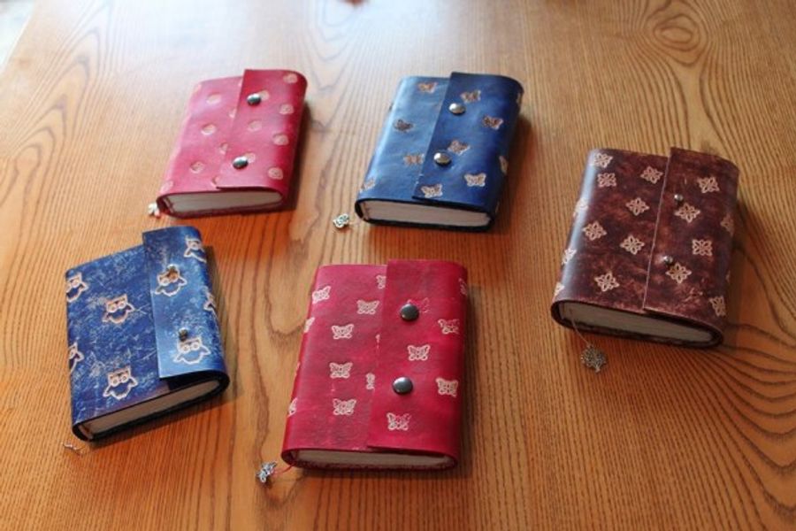 Handbound Journals made by Students