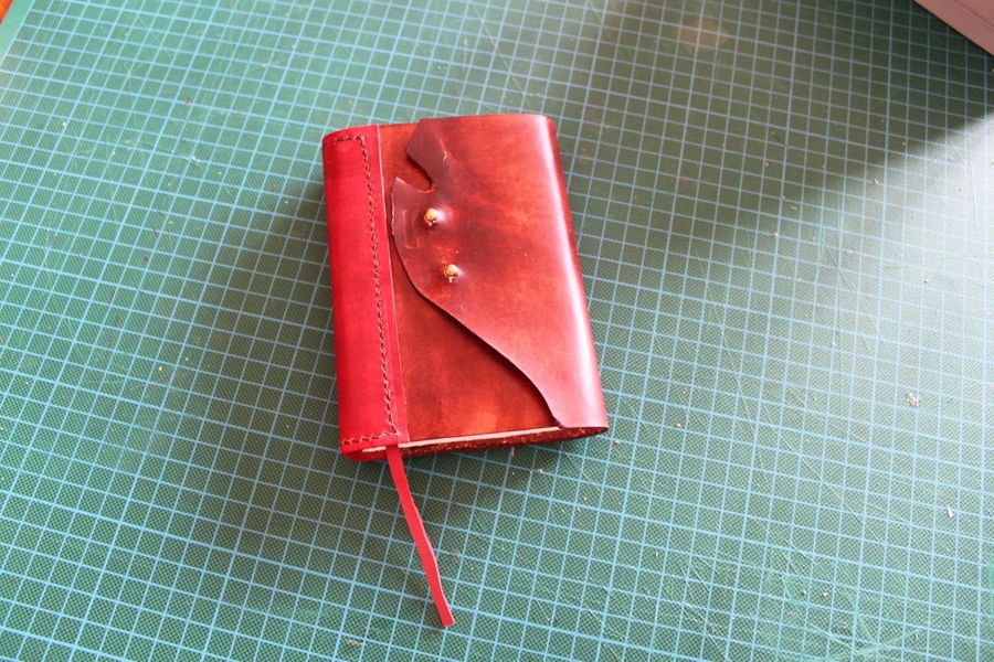 Hand Bound Leather Journal made by a Student