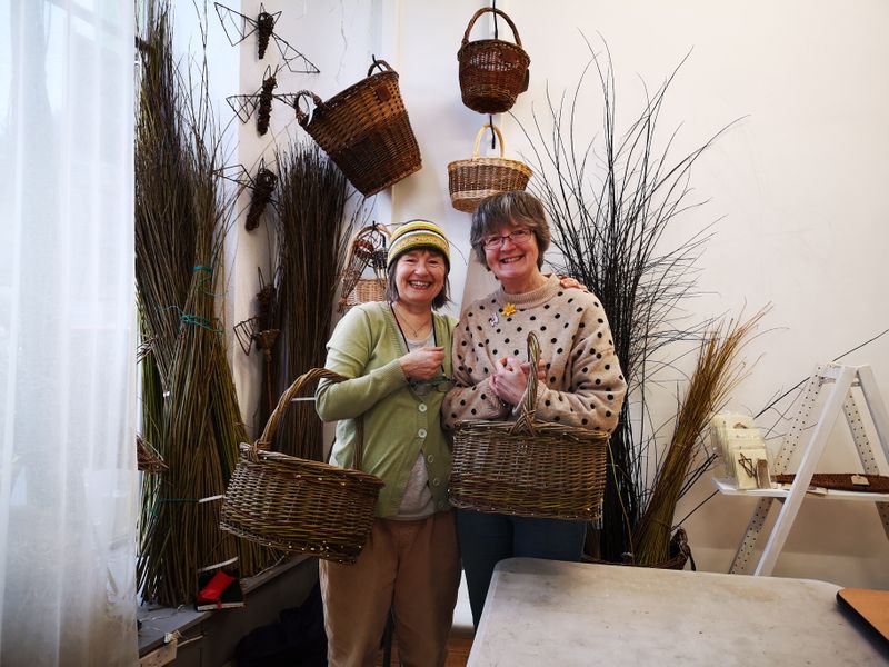 Students finished shopping baskets